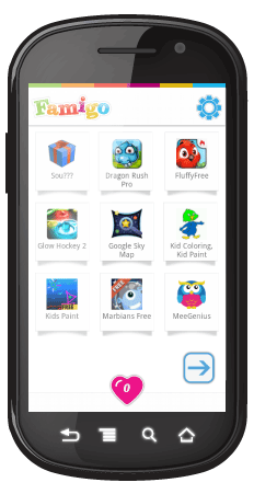 Famigo app on Android phone
