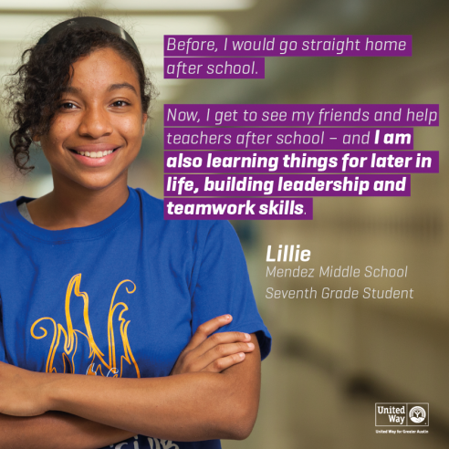 Quote from Lillie, Mendez Middle School Student