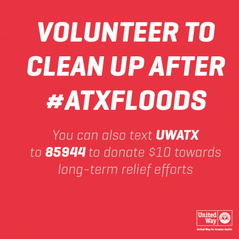 Volunteer to clean up after #ATXfloods