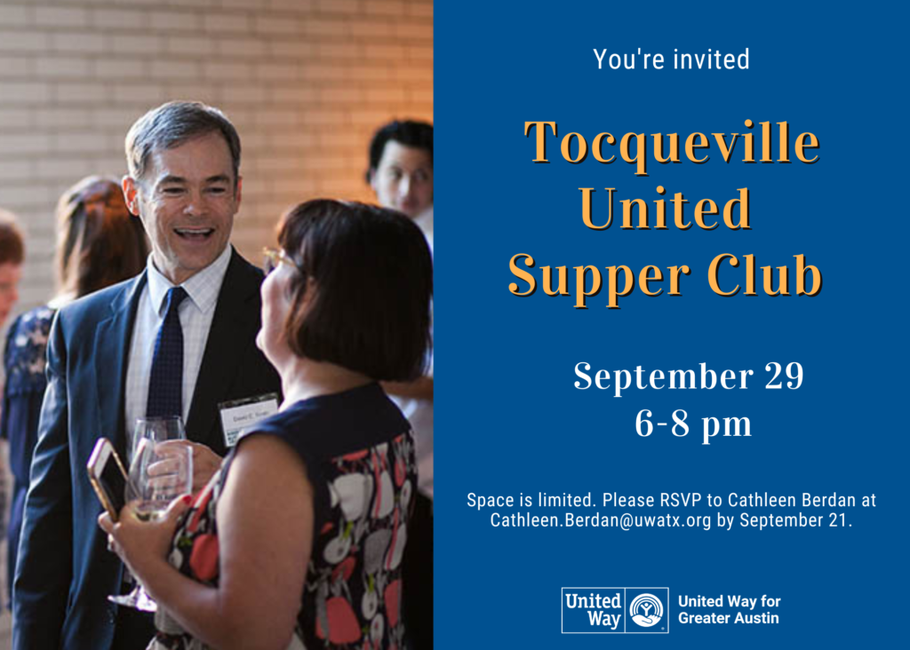 Tocqueville United Supper Club ,September 29 6-8 pm