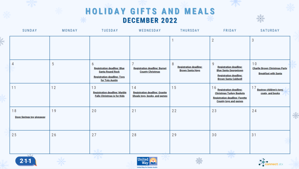 December gift calendar